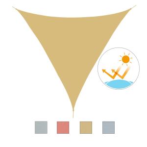 Outsunny Toldo Vela 4x4x4m Triangulo Color Arena Sombrilla Parasol Terraza Jardin Camping
