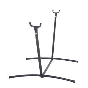 Outsunny Soporte Ajustable para Hamaca Universal Estructura de Hierro Carga Hasta 150kg - Pie para Hamaca 280x120x110cm Negro