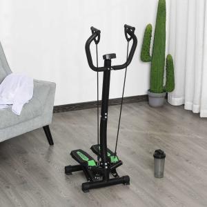 HOMCOM Máquina de Step Stepper Up-Down Máquina de Paso con 2 Reposapiés Pedales Ajustables 40x48x118cm