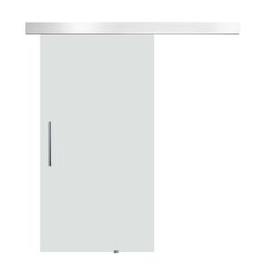 HomCom® Puerta Corrediza de Cristal sin Obra Vidrio Satinado 205x102.5 cm