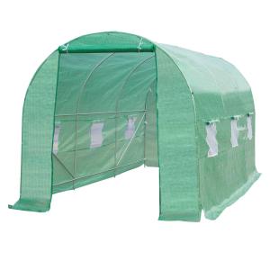 OUTSUNNY Invernadero de Cultivo para Terraza o Jardín - Color Verde - Tubo acero y PE 140g/㎡ - 450x200x200 cm