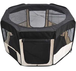 Pawhut Parque Mascotas Plegable 2 Medida Juego Entrenamiento Dormitorio Perro Cachorros 114x48x58cm