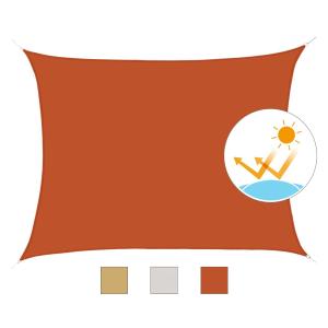 Outsunny Toldo Vela Rectángulo Color Rojo Sombrilla Parasol Terraza Jardin Camping 3x4m