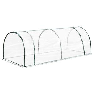 Outsunny Invernadero Transparente para Jardín o Terraza Cultivo de Plantas Flores Semillas 250x100x80cm PVC