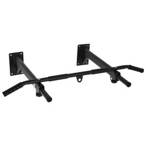 HOMCOM Barras de Dominadas para Pared Entrenamiento Muscular Pull Up para Casa Carga Máxima 150 kg Negro