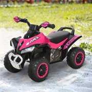 HOMCOM Quad Andador Cuatrimoto para Niños Mayores de 18 Meses con Función de Luces y Música Diseño Novedoso Soporta hasta 20 kg 67,5x38x44cm