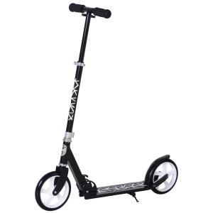 HOMCOM Patinete Plegable Scooter con Manillar Altura Ajustable 86/92/98cm Patinete para Adultos y Niños (más de 14 años) Tipo Monopatín Carga 100kg
