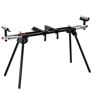DURHAN werktafel voor hak- en verstekzagen zwart rood 213 cm x 64 cm x 102 cm