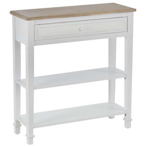 HOMCOM MDF Wide Drawer Console Table White