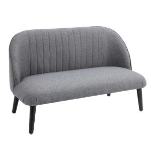 Sofa dwuosobowa tkanina sofa dwuosobowa sofa len touch pianka jasnoszara HOMCOM®