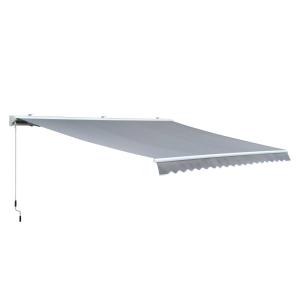 Outsunny Markiza Markiza aluminiowa Markiza z aluminiowym ramieniem przegubowym 4,5 x 3 m Ochrona przed słońcem balkon szary