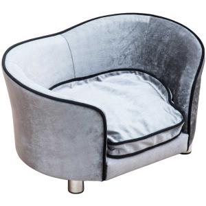 PawHut LEGOWISKO SOFA KANAPA DLA PSA szara