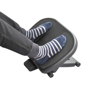 Homcom® Podnóżek 3-poziomowa Regulacja Wysokości Hips Czarny