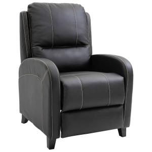 Fotel masujący Fotel TV Fotel relaksacyjny Fotel z funkcją ogrzewania Podnóżek 90-165° PU Czarny 70 x 93 x 100 cm HOMCOM®
