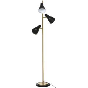 3-punktowa lampa podłogowa lampa stojąca E27 z regulowanymi kloszami metal kolor brązu