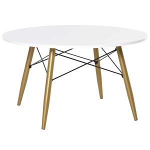 HOMCOM® ŁAWA STOLIK KAWOWY NOCNY OKRĄGŁY drewno + metal