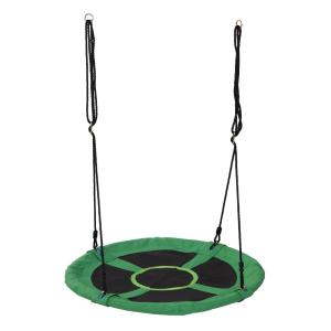 HOMCOM® HUŚTAWKA GNIAZDO KOKON BUJAK OGRODOWY DLA DZIECI do 100 kg 100 cm zielona + czarna