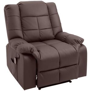 Sofa z masażem TV fotel relaksacyjny fotel z funkcją podgrzewania fotel z funkcją odchylania brązowy HOMCOM®
