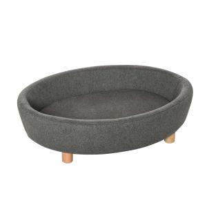 Sofa dla zwierząt domowych Sofa dla psa średniej wielkości psy koty owalna ciemnoszary