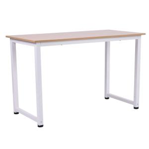 HOMCOM® BIURKO KOMPUTEROWE STÓŁ BIUROWY biały 120 x 60 x 76 cm