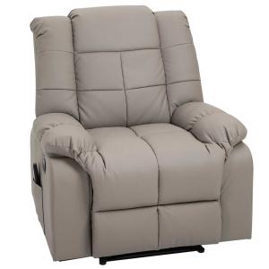 Sofa z masażem fotel TV fotel relaksacyjny z funkcją podgrzewania fotel z funkcją odchylania szary HOMCOM®