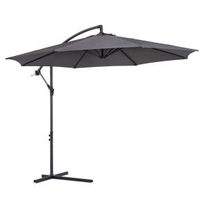 Parasol ogrodowy z ręczną korbą 3 m szary Outsunny