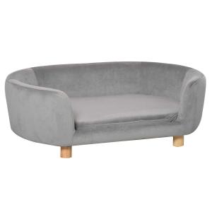 Sofa dla zwierząt domowych Sofa dla psa koty psy drewno brzozowe nowoczesna jasnoszary