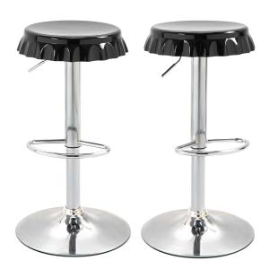 HOMCOM 2er-Set Barhocker Barstühle höhenverstellbar Bistrohocker ABS-Kunststoff Stahl