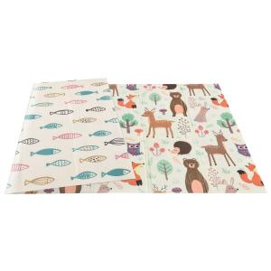 HOMCOM Alfombra Infantil Plegable y Reversible Alfombrilla de Juegos para Bebé Acolchado 2 Caras Impermeable Antideslizante Portátil 200x150 cm Multicolor