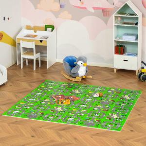 HOMCOM Alfombra Puzzle Infantil con 36 Piezas 31,5x31,5 cm Juego Rompecabezas Infantil Modelo Carreteras de Espuma EVA Área de Cobertura 3,24 m² Multicolor