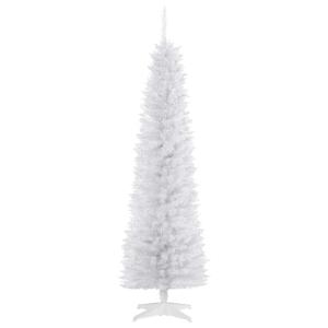 HOMCOM kerstboom dennenboom met kunststof standaard 390 takpunten wit Ø 55 x 180 h cm