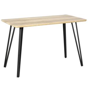 Stół do jadalni z nogami z metalowych prętów stół kuchenny stół do jadalni styl industrialny stal MDF