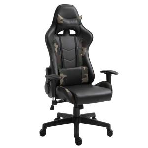 Krzesło biurowe do masażu Krzesło do gier Ergonomiczne krzesło obrotowe Czarne Moro Kamuflaż