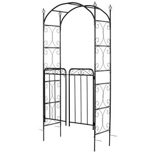 Pergola łukowa kratka brama ogród odporna na warunki atmosferyczne wys. 215 cm metal