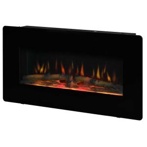 HOMCOM Chimenea Eléctrica de Pared 1800-2000W con Mando a Distancia Llama y Termostato