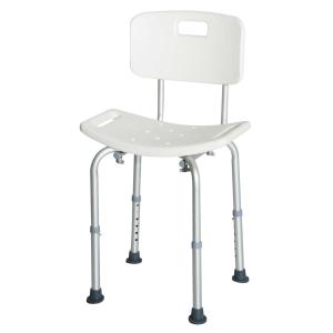 HOMCOM Bath Chair Shower Stool Safety Seat Bathroom Adjustable Positions Elderly Aids