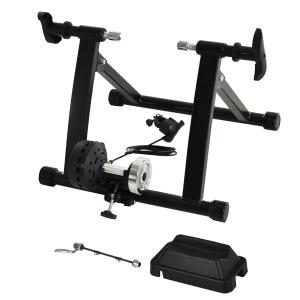 HOMCOM Indoor Bicycle Exercise Trainer w/ Bar Remote Control & Near-Universal Fit Black