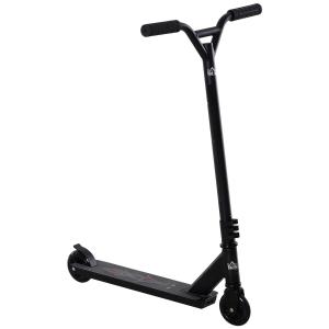 HOMCOM Stunt Scooters for Beginners Trick Stunt Scooter with Stable Performance Freestyle Kick Scooter for Teenagers 14 Years and Up Black