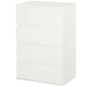 HOMCOM Chest of Drawers, 4/5 Drawers Storage Cabinet Floor Tower Cupboard for Bedroom Living Room, White