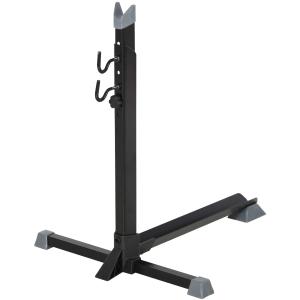 HOMCOM 63-73.5H cm Adjustable Bike Storage Rack Ground Stand PP Feet Pad Metal Frame Black