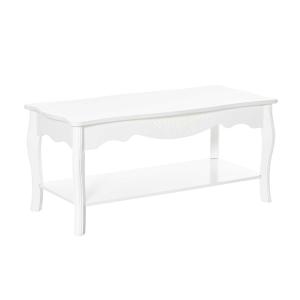 HOMCOM Coffee Tea Table Modern Living Room Wooden Furniture 2 Layer Design w/Storage Shelf