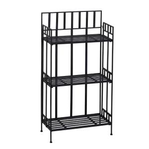 Outsunny Retro 3-Tier Garden Plant Herb Stand Metal Flower Display Rack Bookshelf Bathroom Shelf