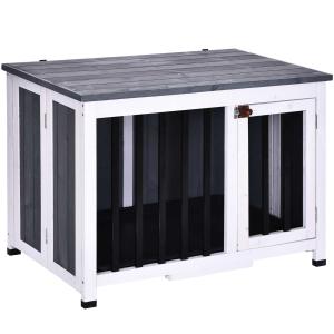 PawHut Solid Wood Dog Cage Pet House Crates Kennel Transport Box Carrier Animal Training