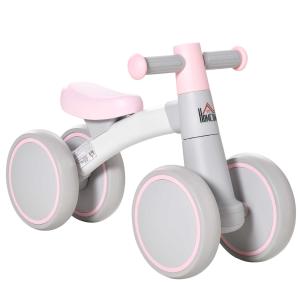 HOMCOM Baby Balance Bike Ride On Walker Push Bike Quick Release Kids Toddler First Bike Birthday Toy Gift for 1-3 Years Pink