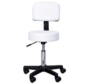 HOMCOM Massage Beauty Salon Spa Chair Stool Swivel Gas Lift Manicure Tattoo Stools Chair White
