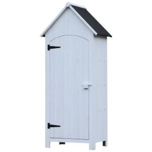 Outsunny Garden Storage Shed Backyard Tool Cabinet Tool Organizer with Asphalt Roof