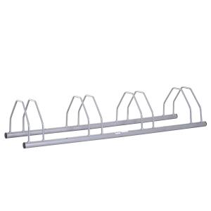 HOMCOM 4 Bikes Parking Rack Locking Storage Stand Holder Garage Outdoor Floor Wall Mount