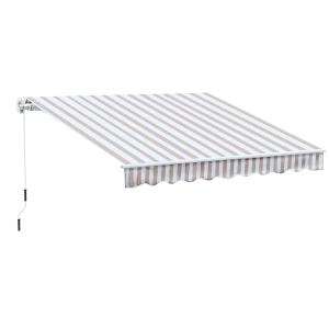 Outsunny 10' x 8' Manual Retractable Sun Shade Patio Awning