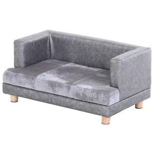 PawHut Pet Sofa Dog Bed Couch Wooden Frame Plush Cover Foam Cushion Puppy Kitten Lounge For Small Dog Cat 68 x 41 x 32 cm