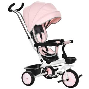 HOMCOM 2 in 1 Dreirad Kinderwagen 100 cm x 48 cm x 106 cm